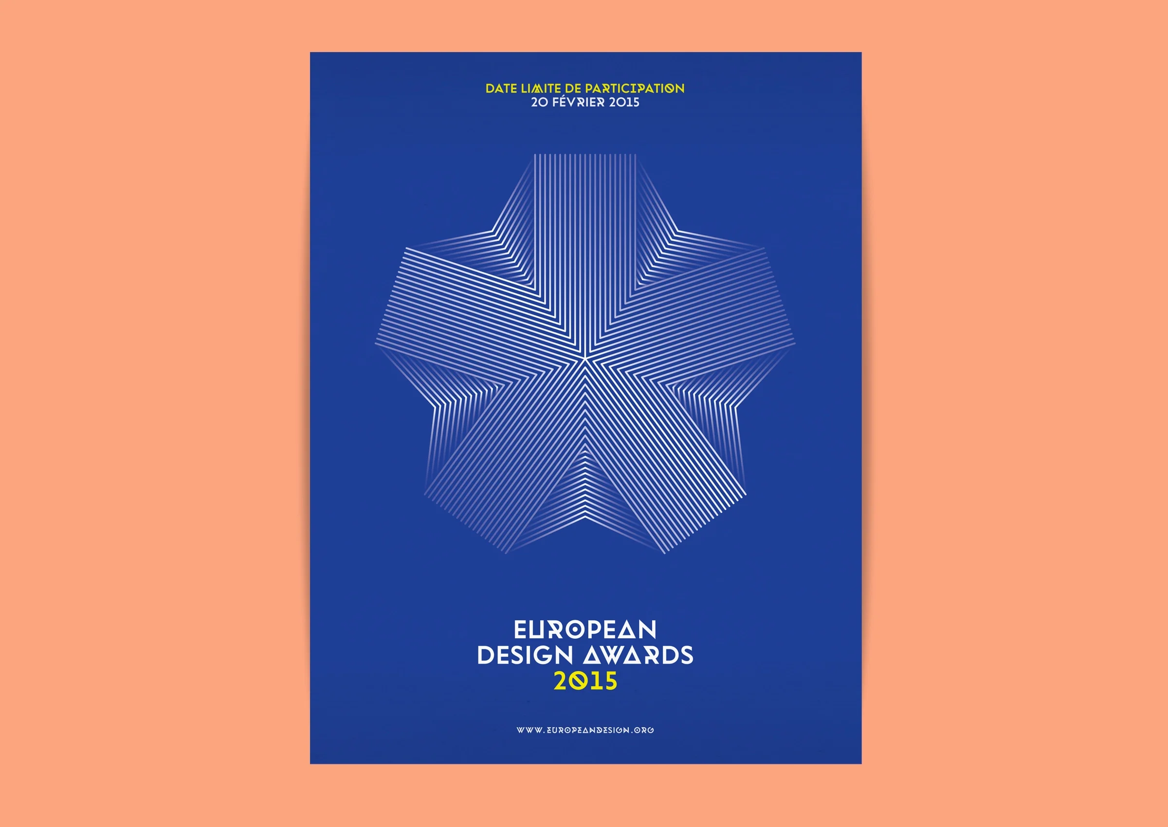 Blaues Plakat mit dreidimensionalem Asterisk für Istanbul 2015