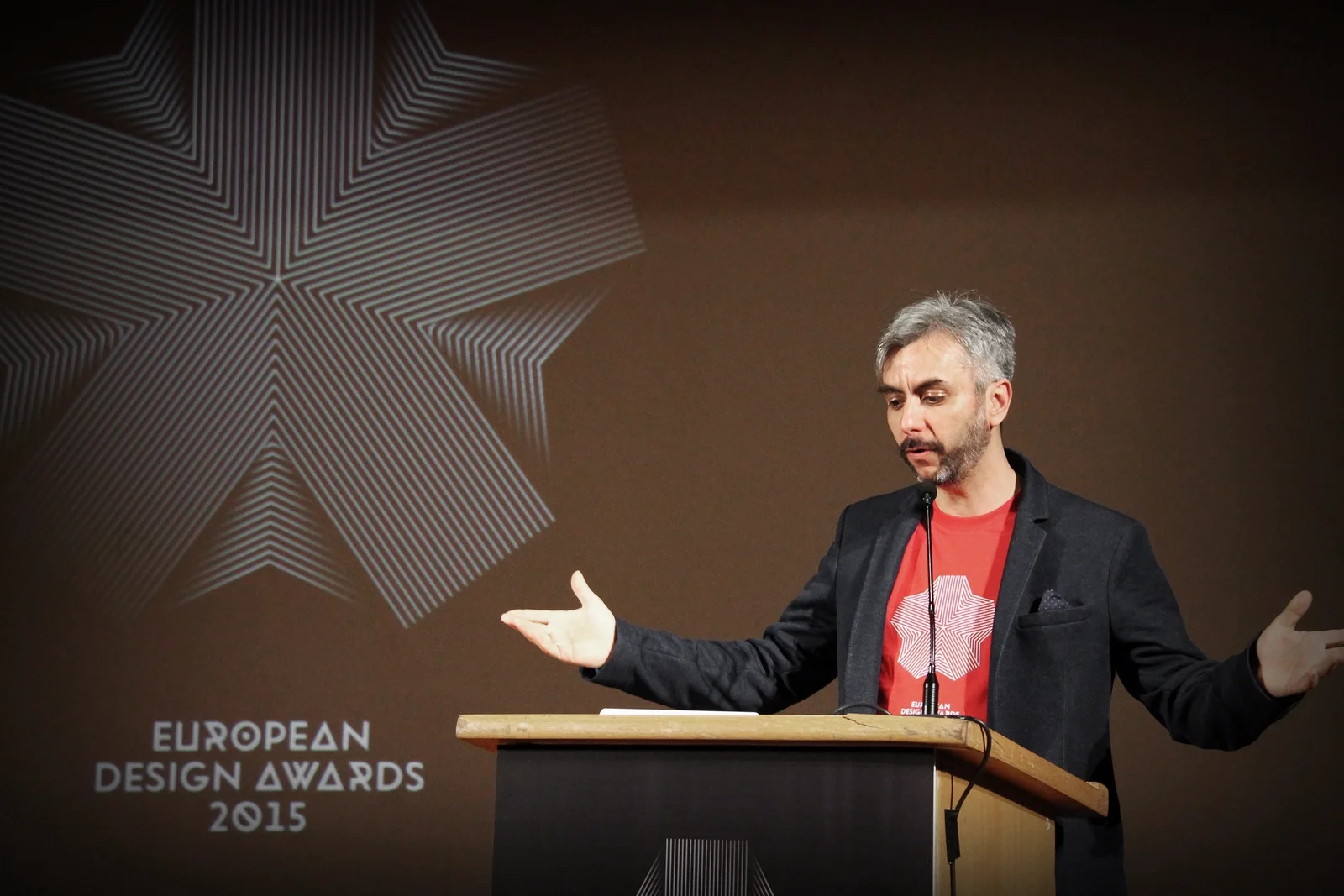 Demetrios Fakinos bei der Preisverleihung der European Design Awards 2015