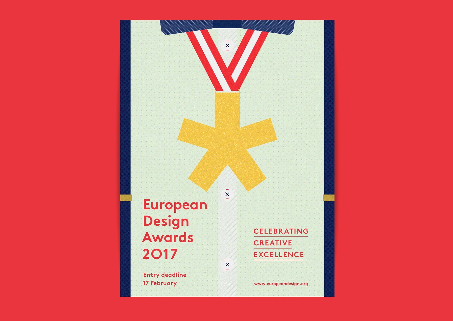 Plakat der European Design Awards 2017 mit typografischem Spiel